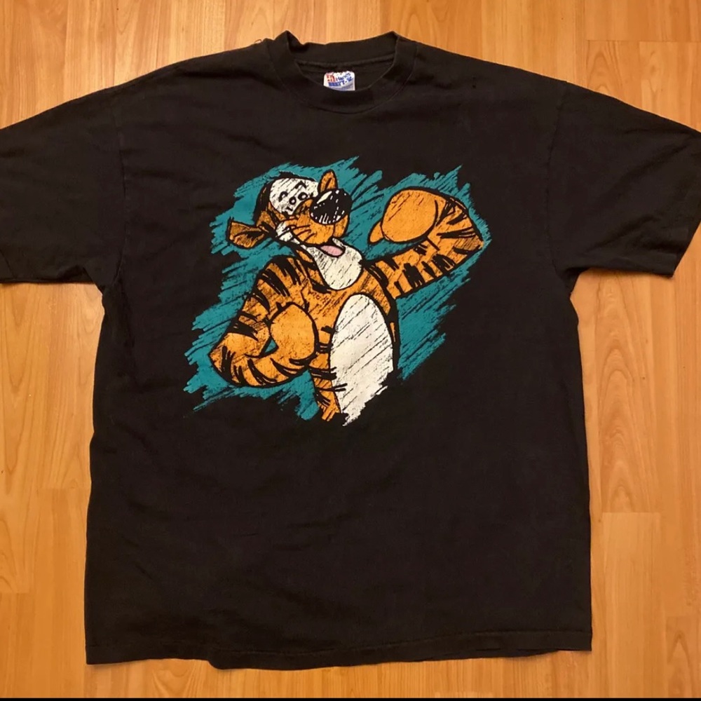 Vtg Winnie The Pooh Tigger T-Shirt Mens XL 90s Single Stitch Faded Hanes Beefy T